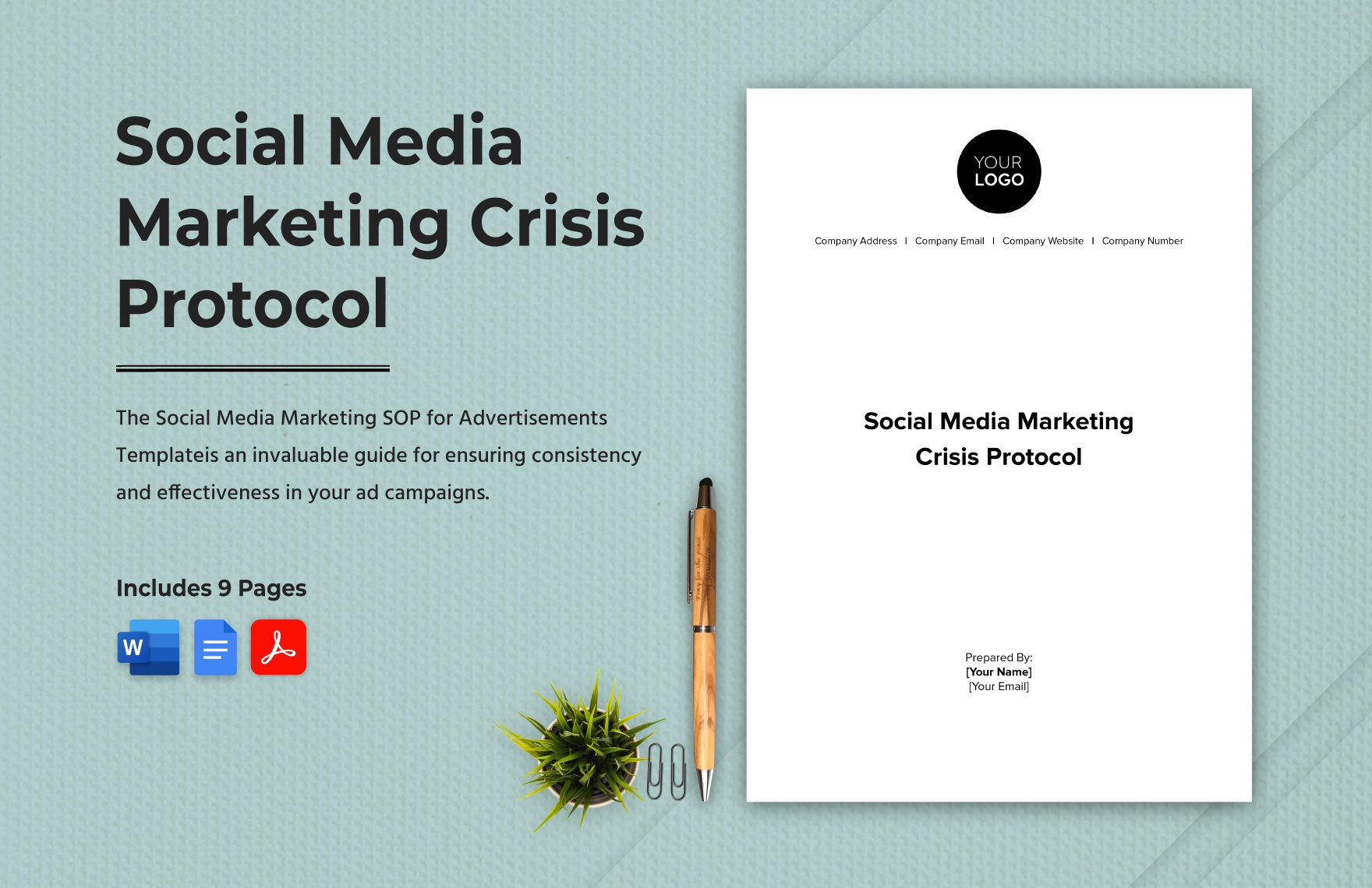 Social Media Marketing Crisis Protocol Template in Word, Google Docs, PDF
