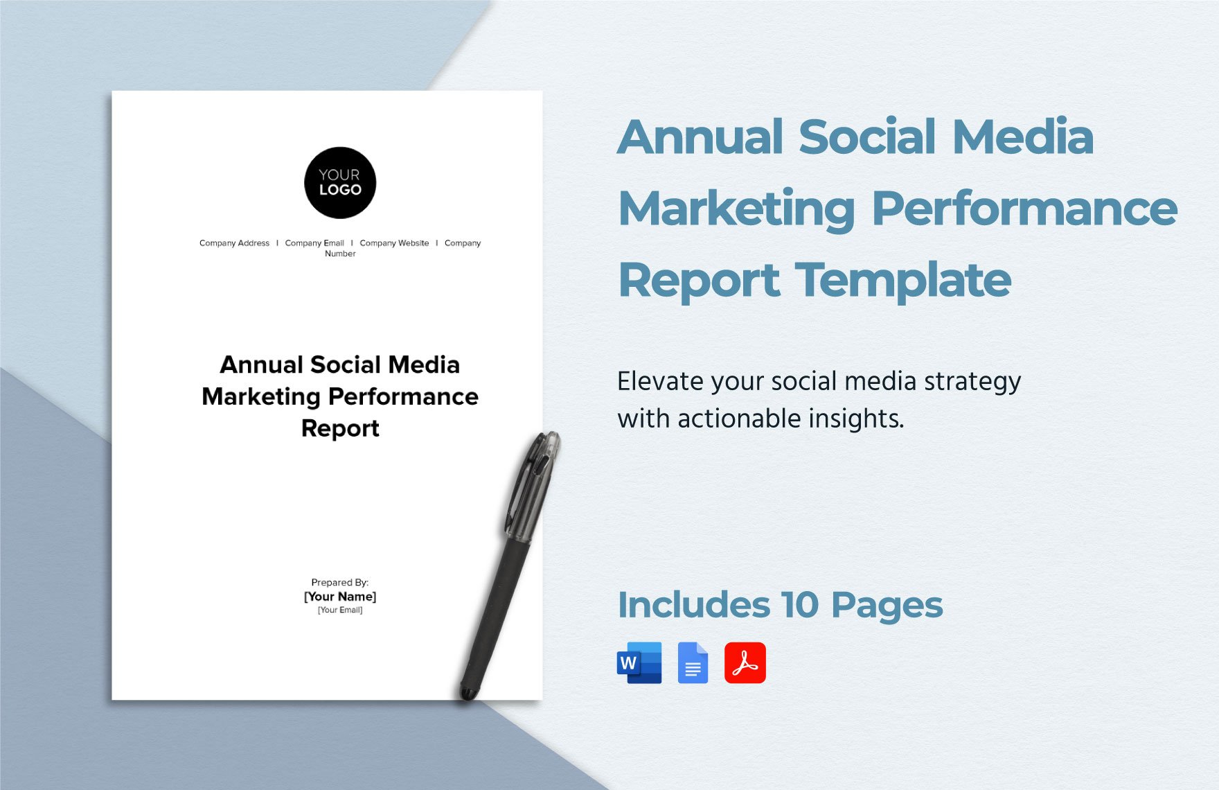 Annual Social Media Marketing Performance Report Template