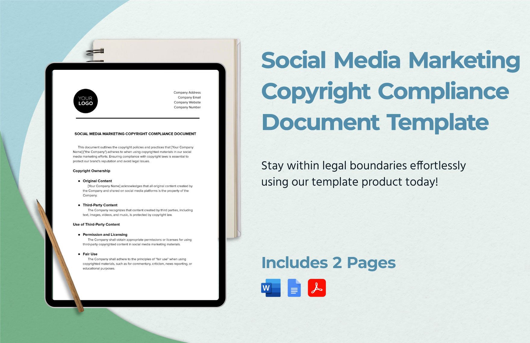 Social Media Marketing Copyright Compliance Document Template