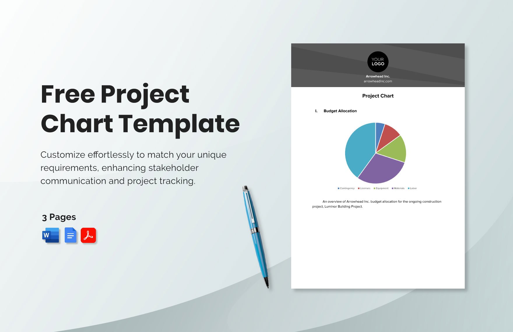 Free Project Chart Template in Word, Google Docs, PDF