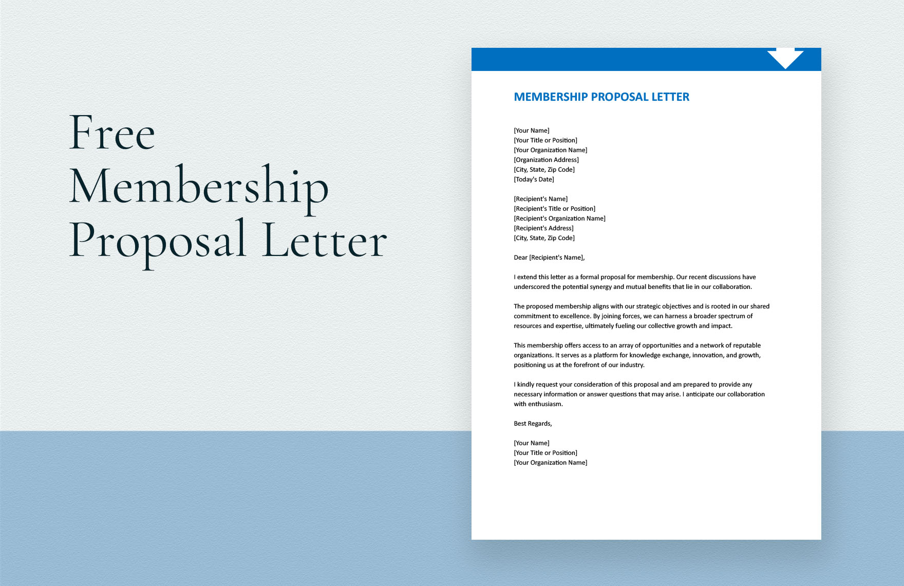 Membership Proposal Letter