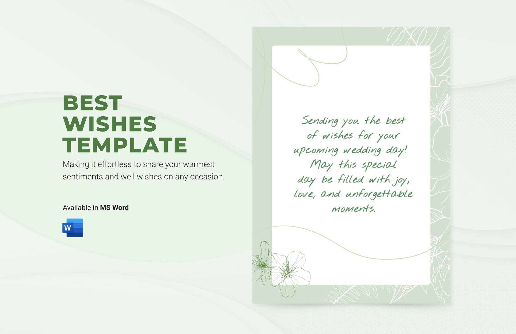 Free Best Wishes Template in Word