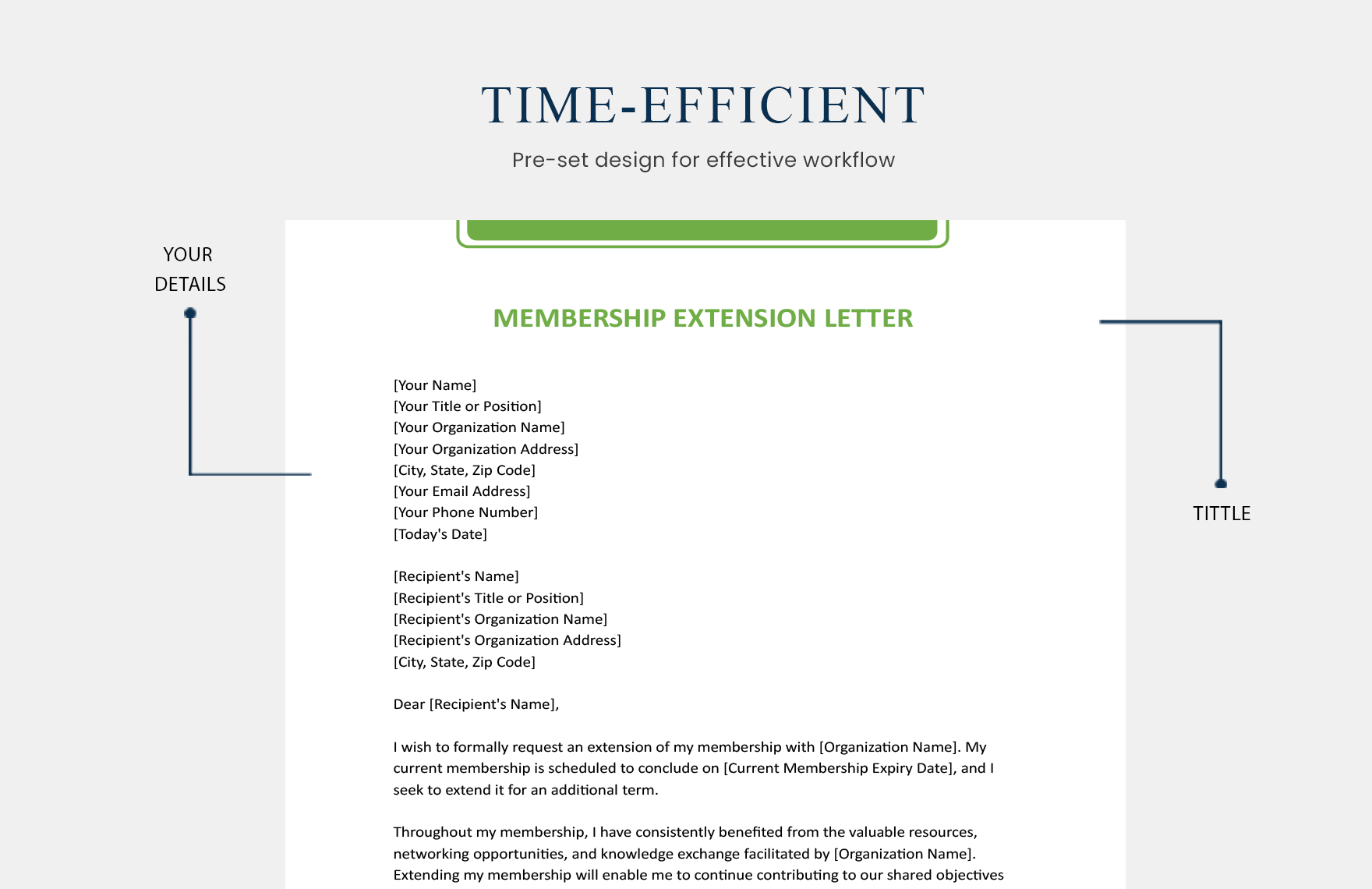 Membership Extension Letter