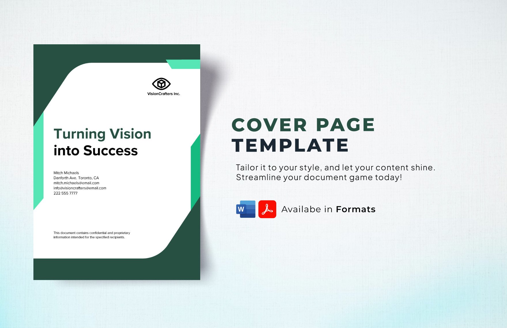 Cover Page Template