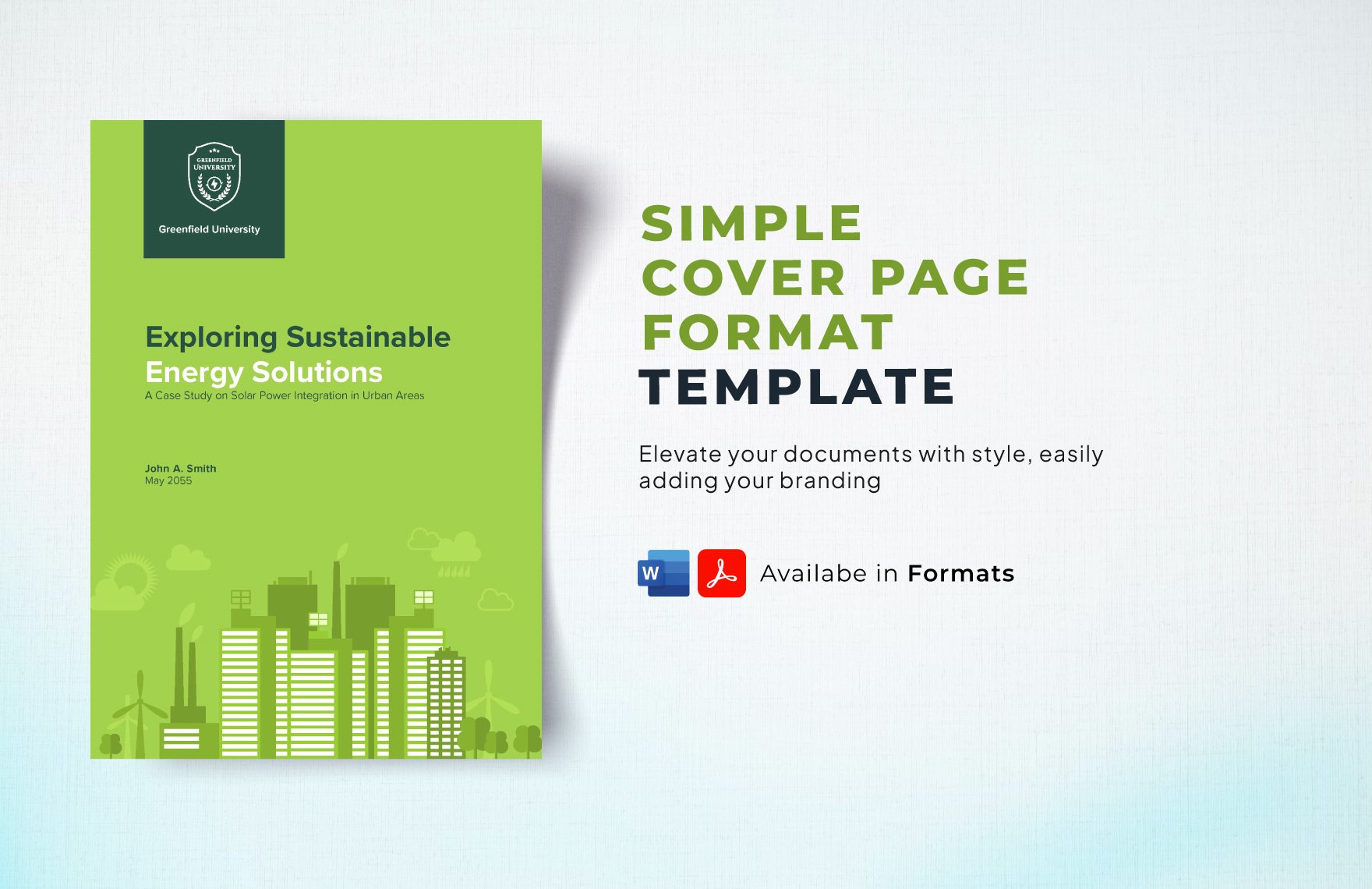 Simple Cover Page File Template