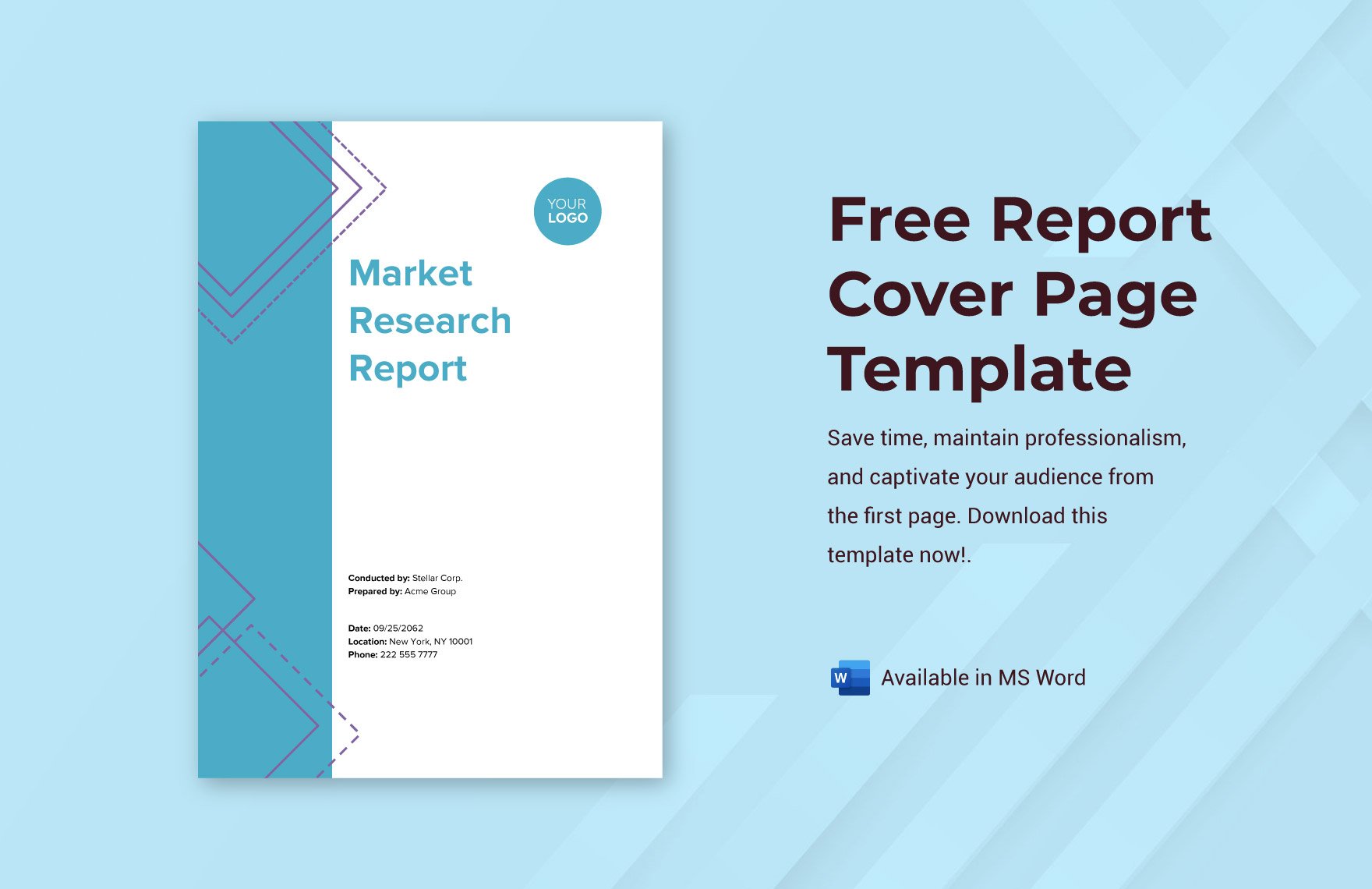 Free Report Cover Page Template - Download in Word | Template.net