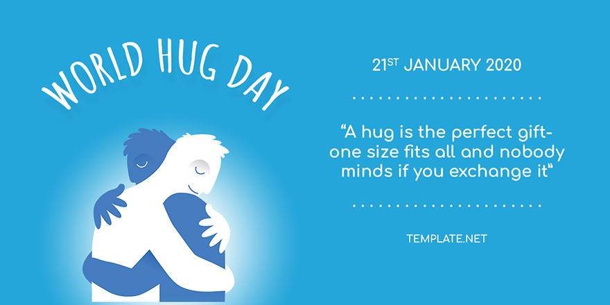 Free World Hug Day Facebook Post Template in PSD