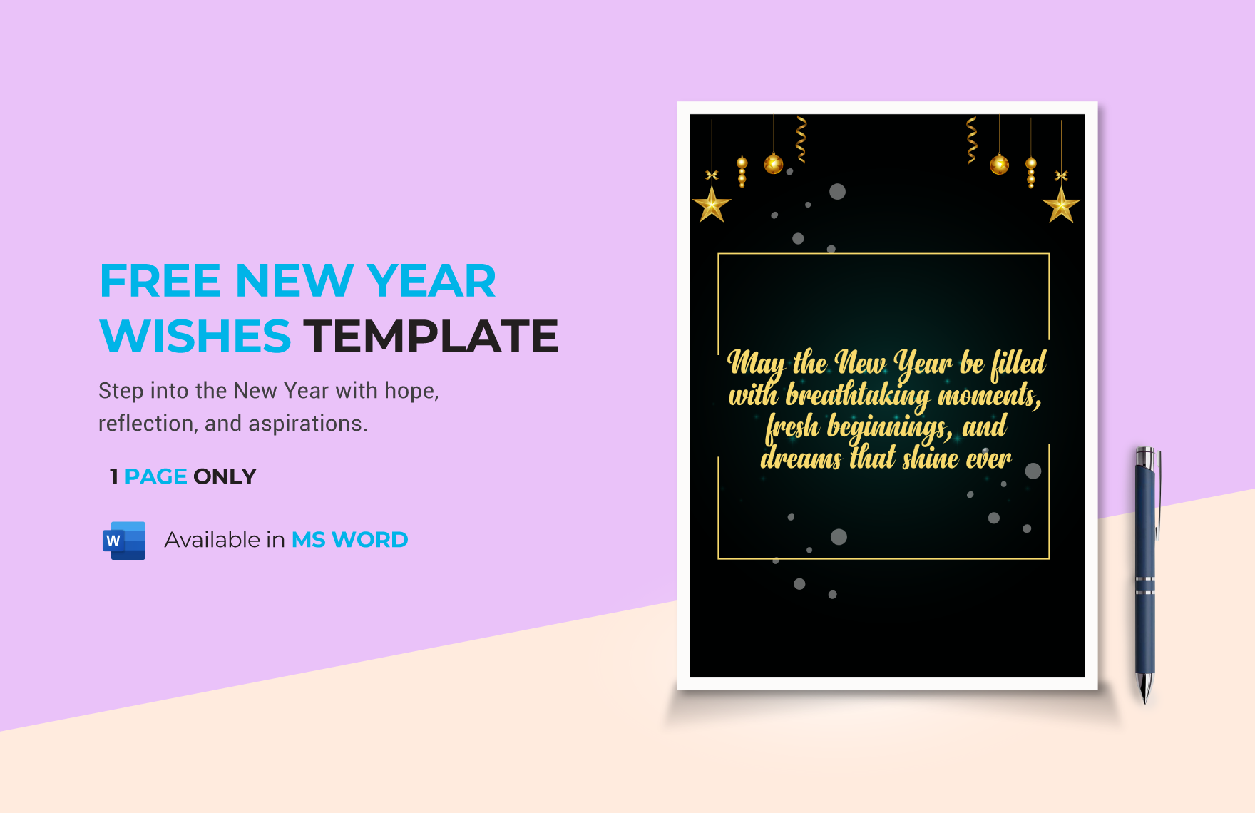 Free New Year Wishes Template Download In Word Template Free New Year Wishes Template Download In Word Template