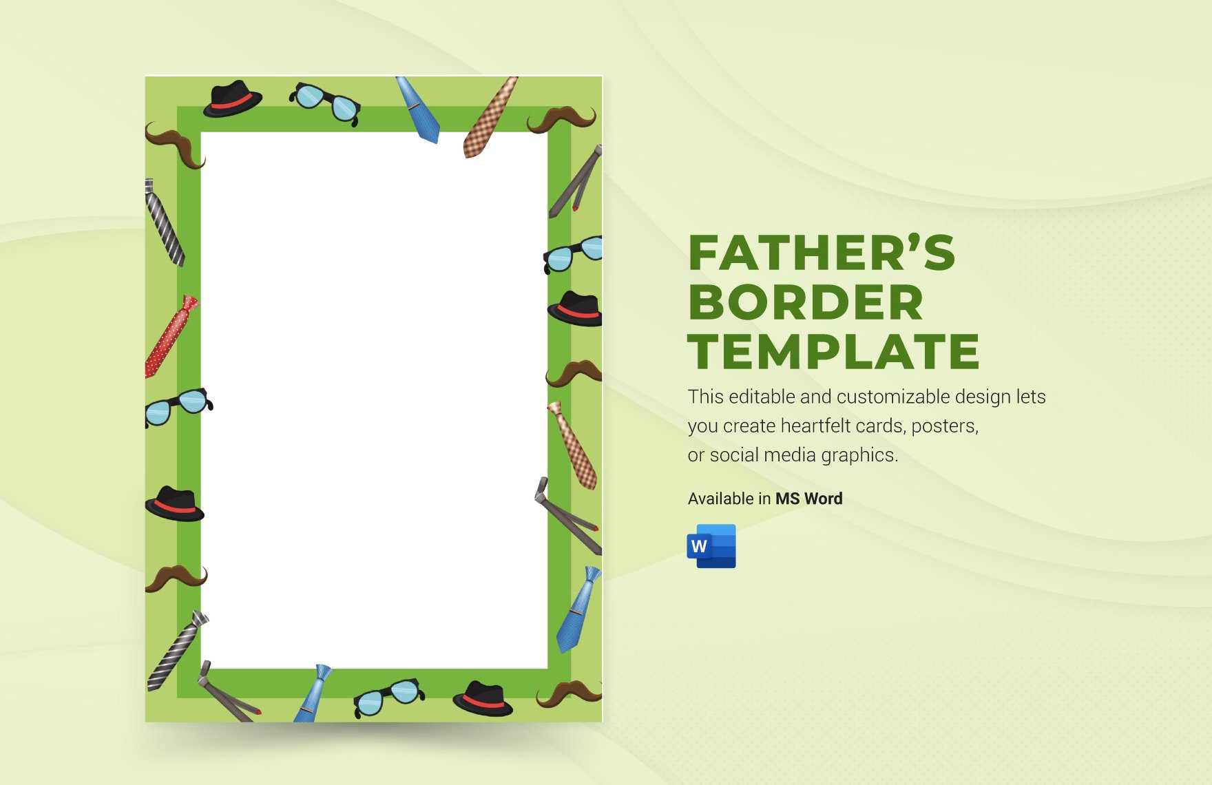 Father's Day Border Template