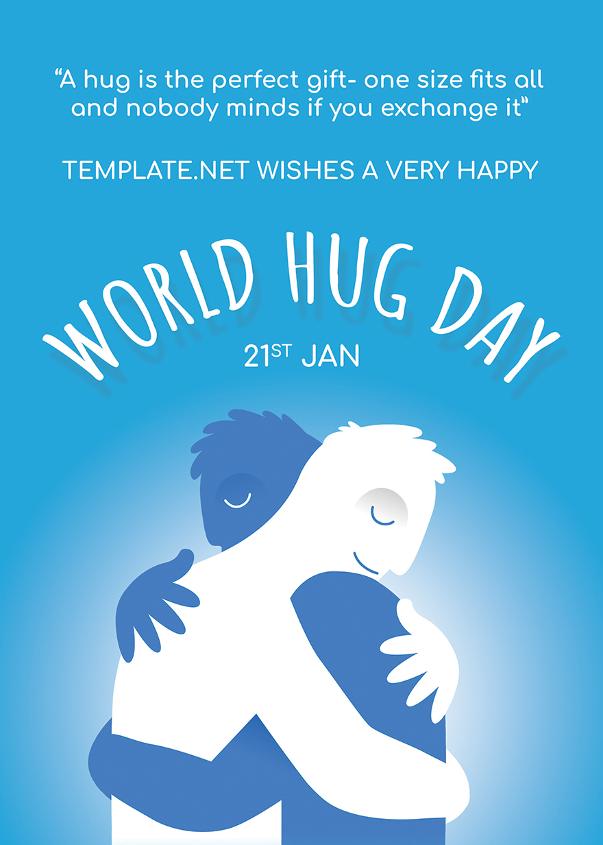 World Hug Day Greeting Card Template in PSD - Download | Template.net