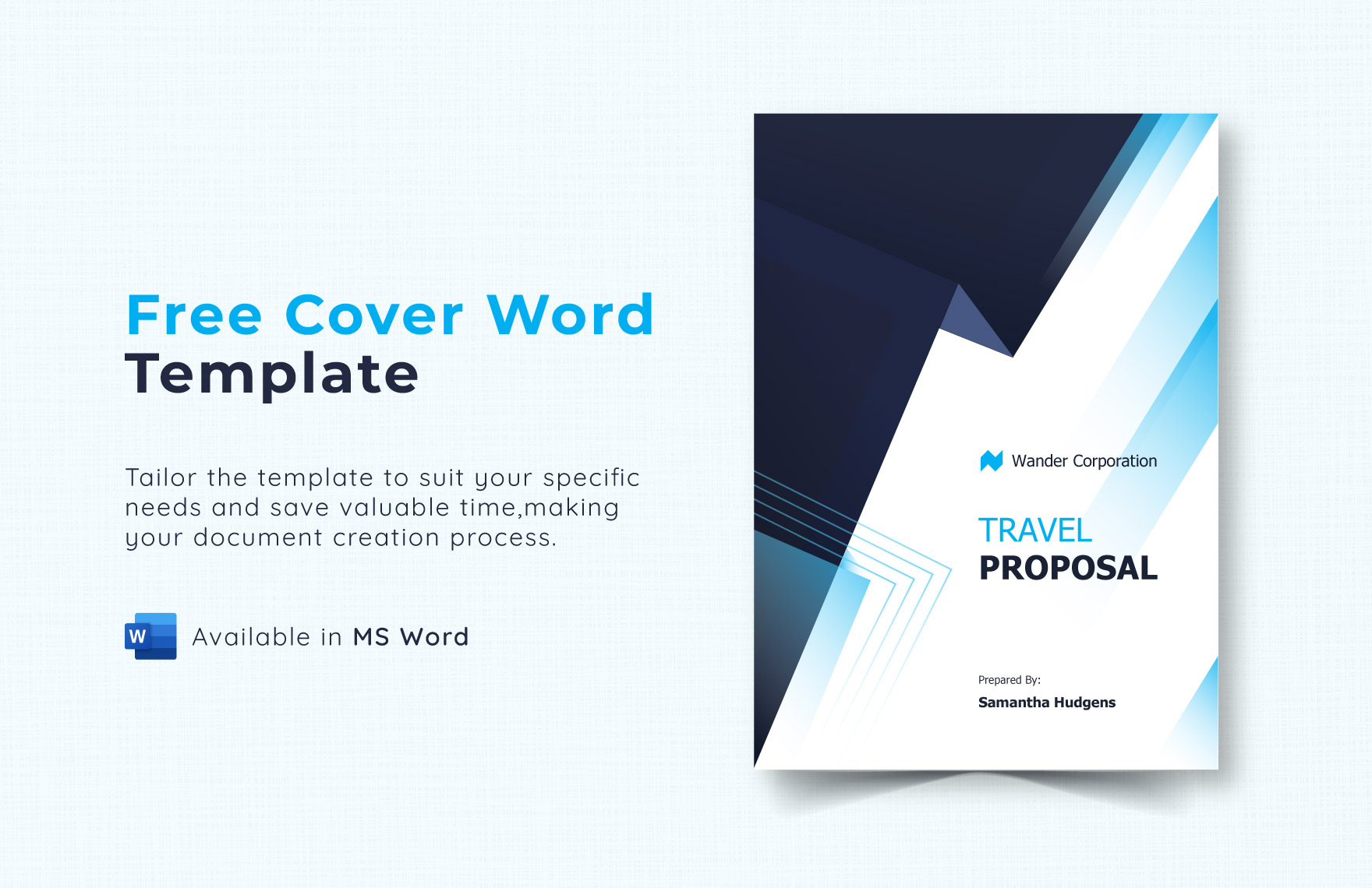 Free Cover Word Template in Word