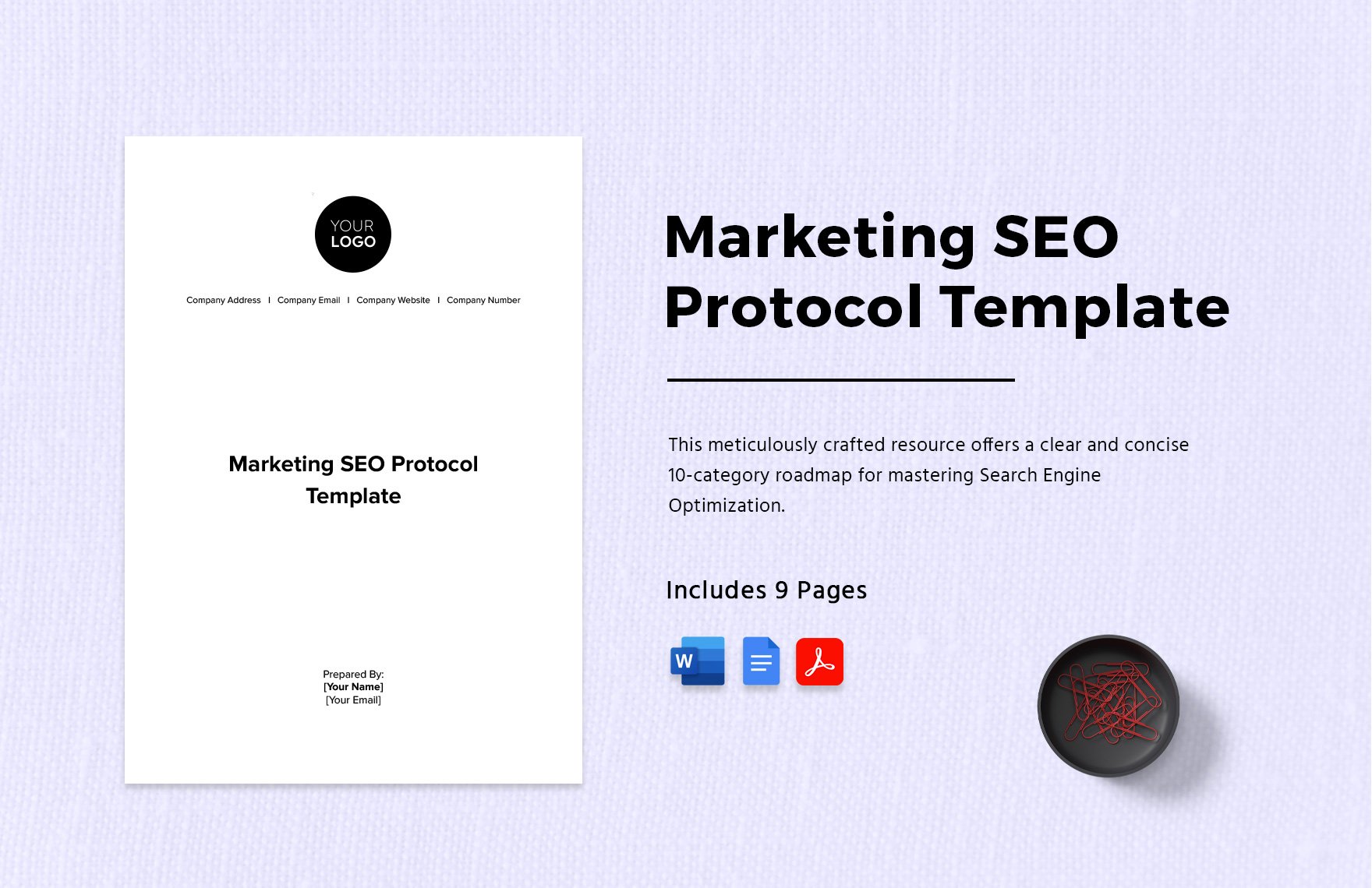 Marketing SEO Protocol Template in PDF Word Google Docs Download