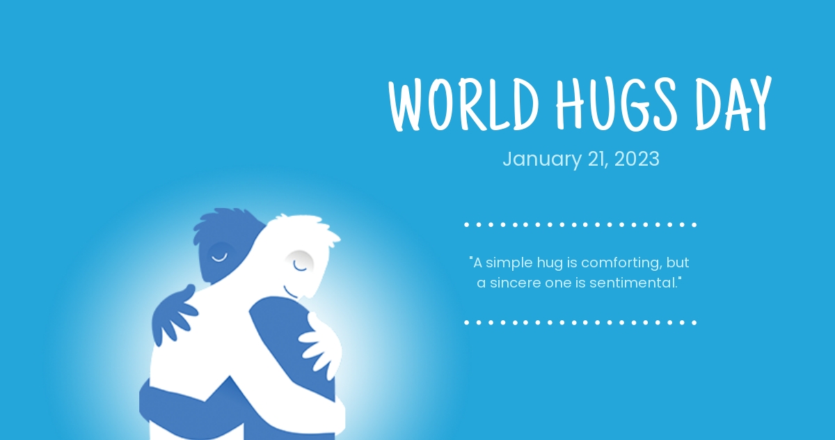 Free World Hug Day Linkedin Post Template.jpe