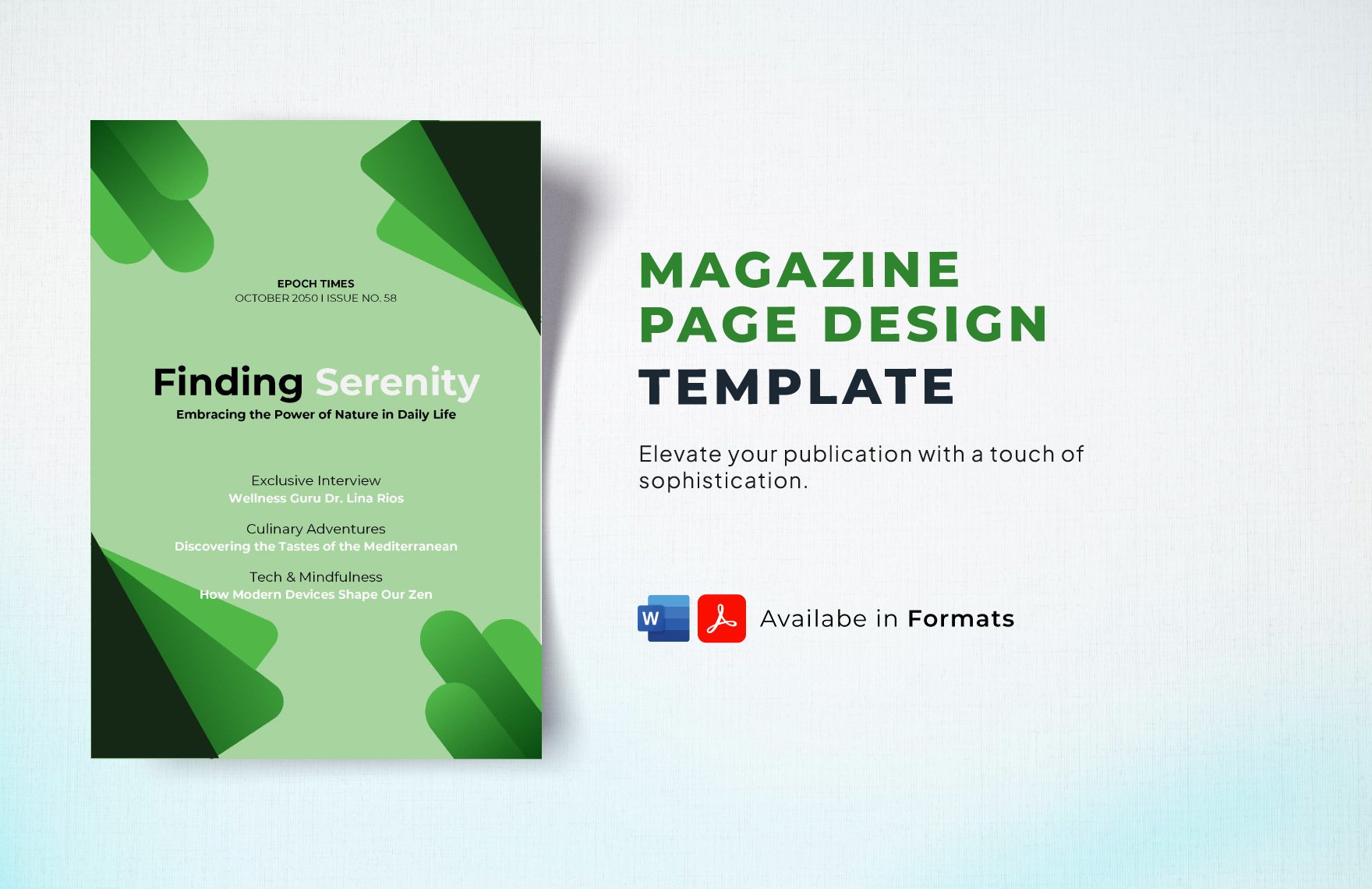 Magazine Cover Page Template