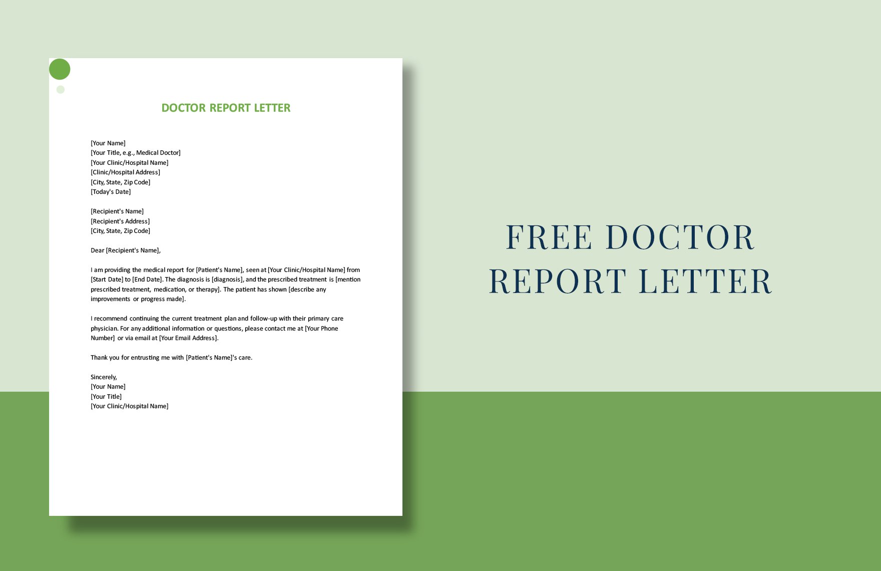 Doctor Report Letter