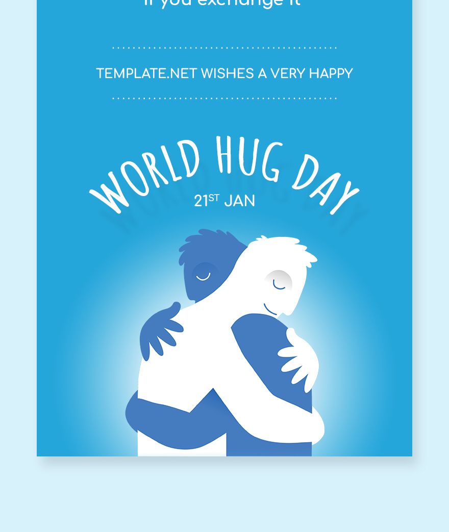 World Hug Day Pinterest Graphic Template