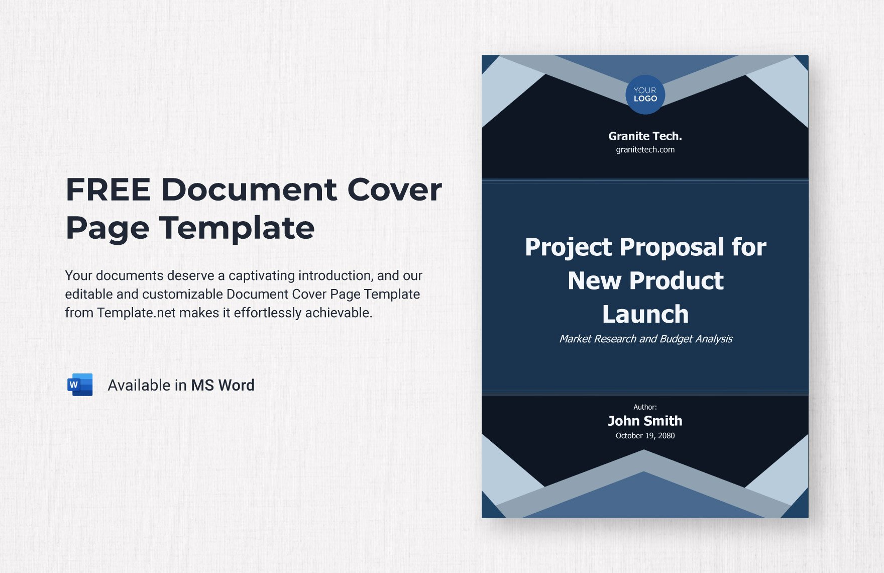 Document Cover Page Template