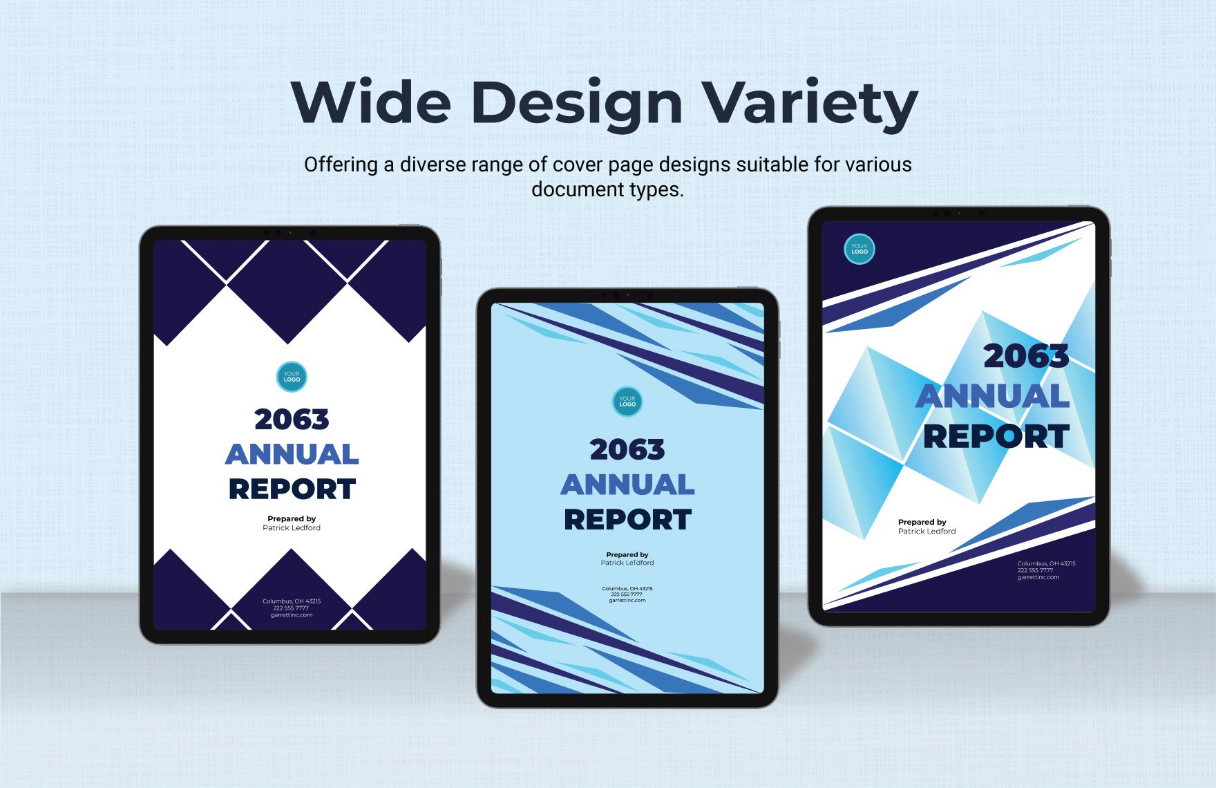 Annual Report Cover Page Template