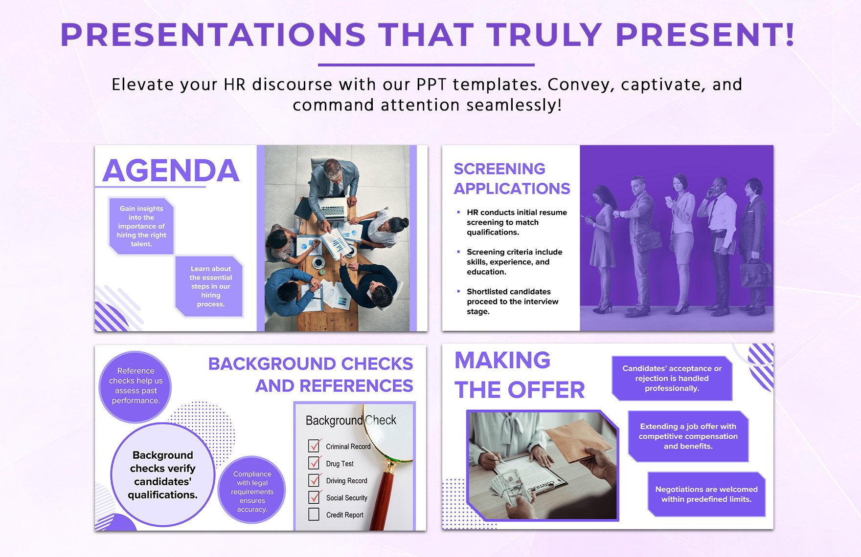 Recruitment and Selection Process Presentation HR Template