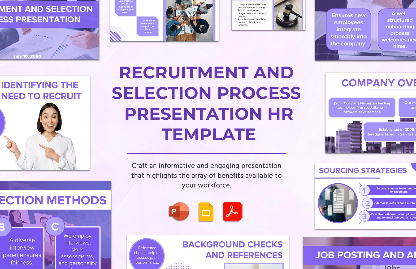 Recruitment and Selection Process Presentation HR Template