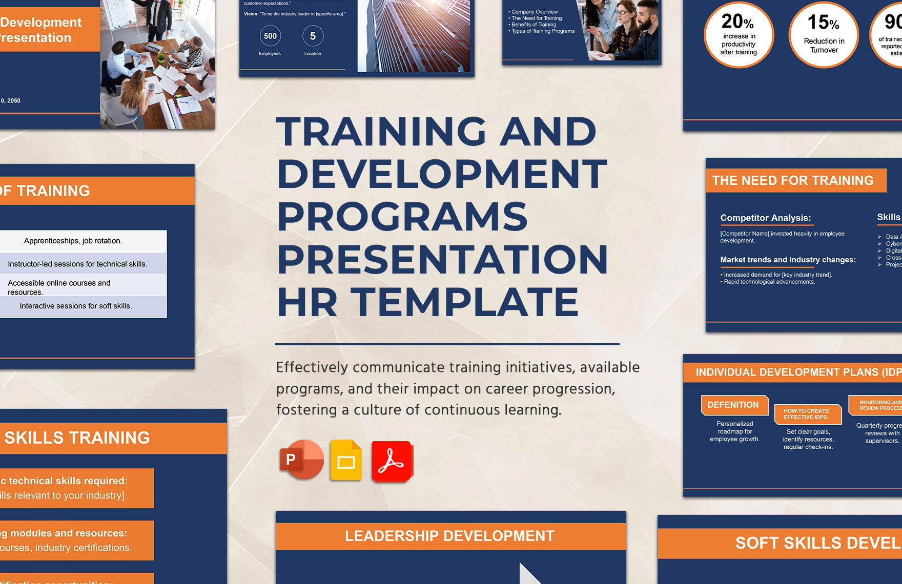Training and Development Programs Presentation HR Template