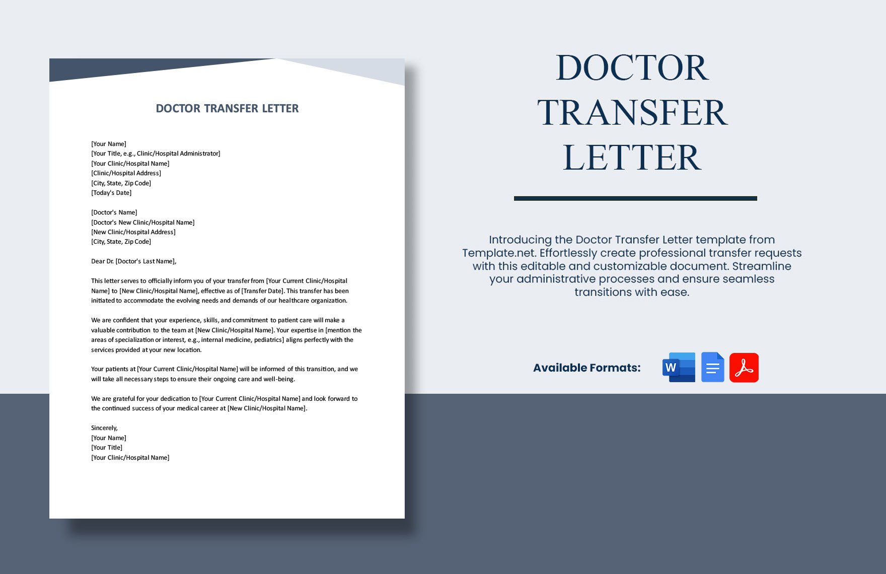 Doctor Transfer Letter in Word, Google Docs, PDF