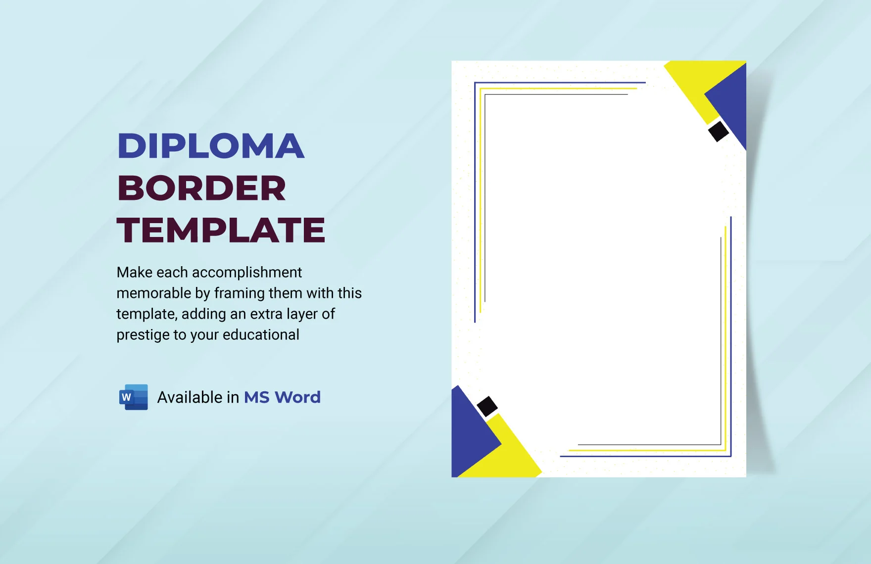 Free Diploma Border Template in Word