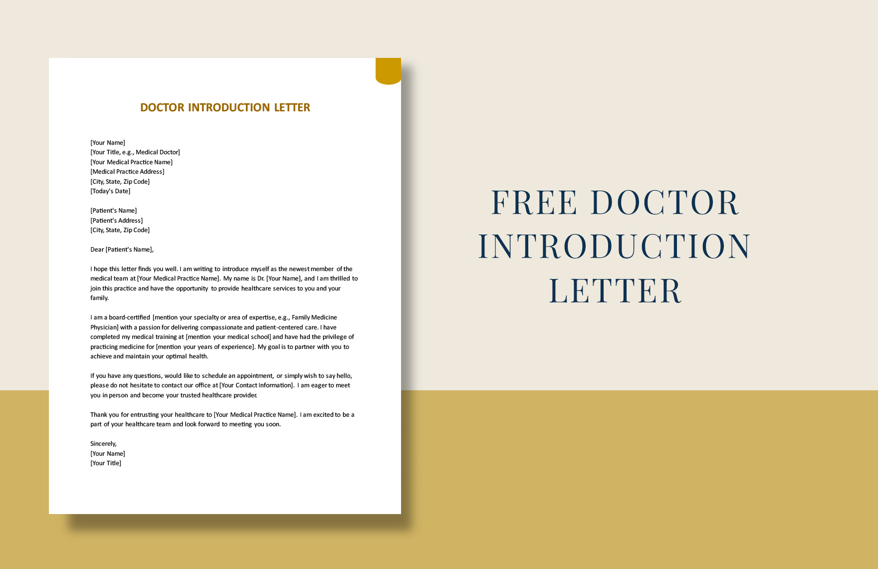 Doctor Introduction Letter