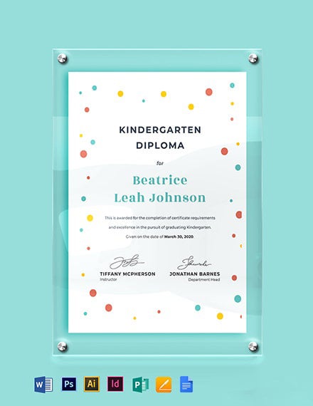FREE Sample Diploma Certificate Template Word (DOC) PSD InDesign