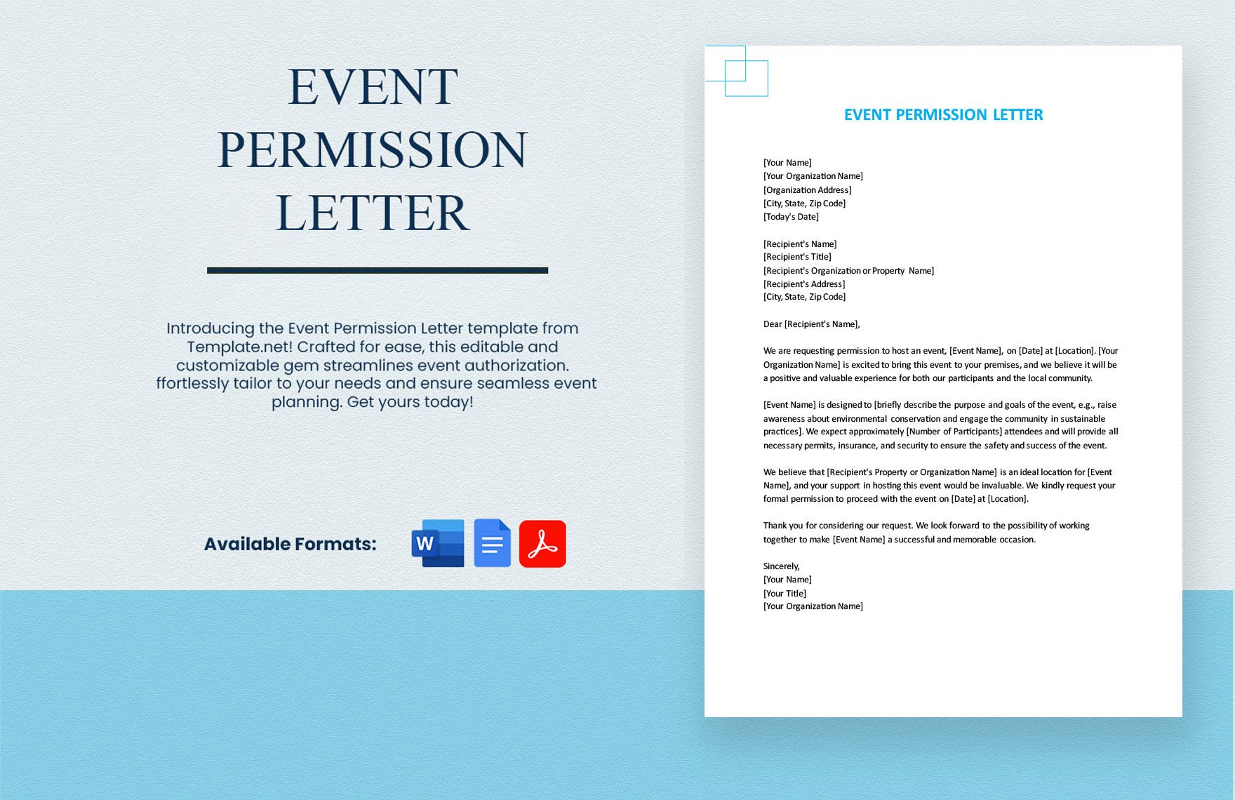 Event Permission Letter in Word, Google Docs, PDF