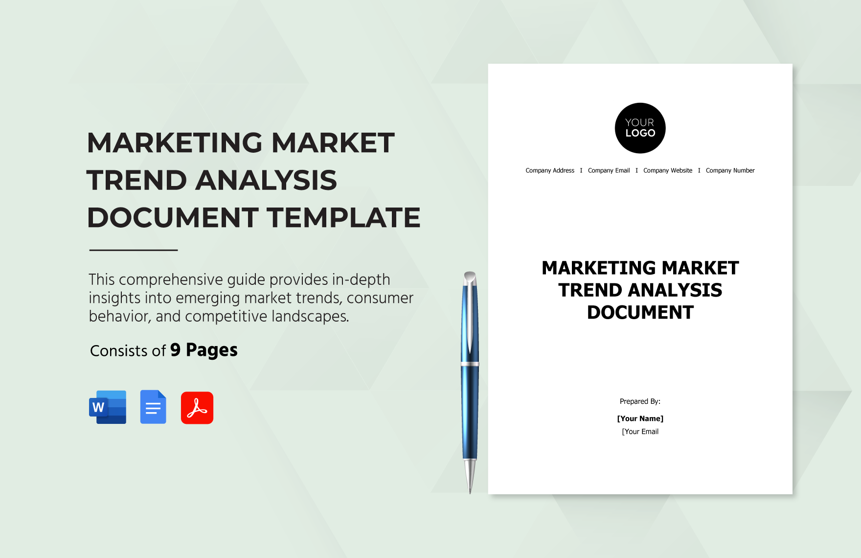 Free Marketing Market Trend Analysis Document Template