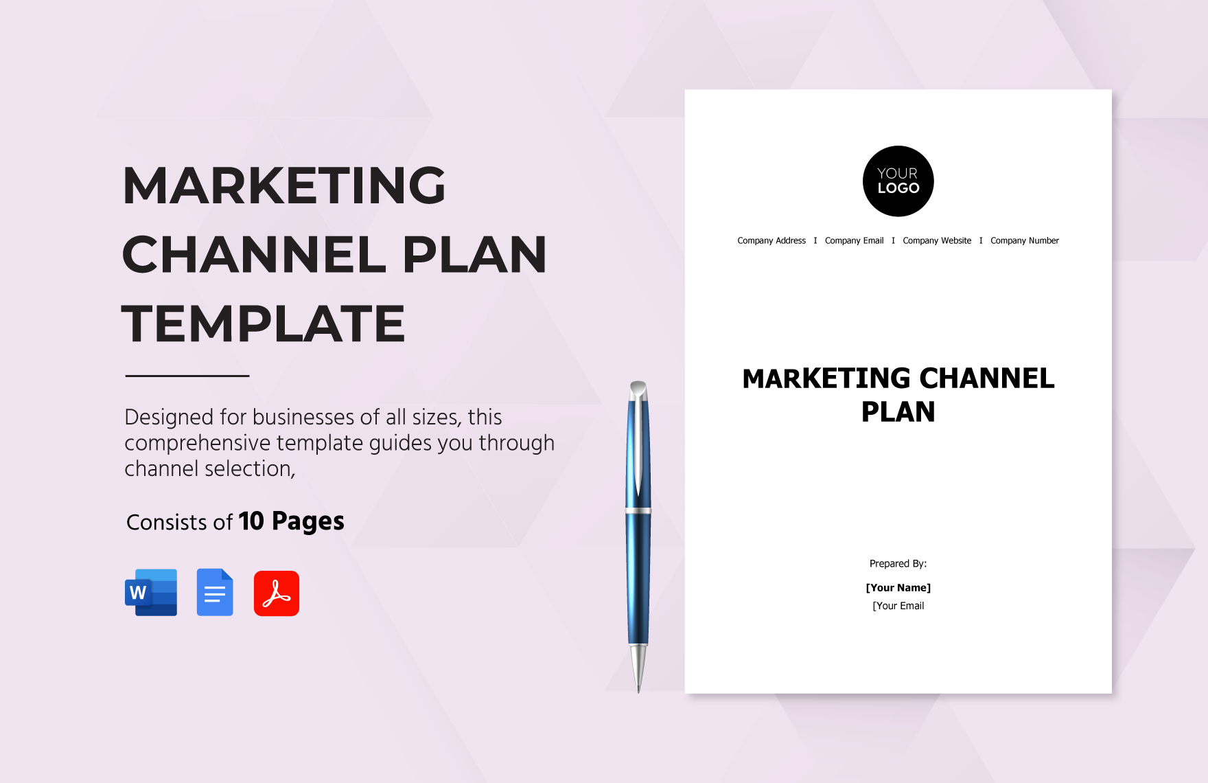 Marketing Channel Plan Template in Word, Google Docs, PDF