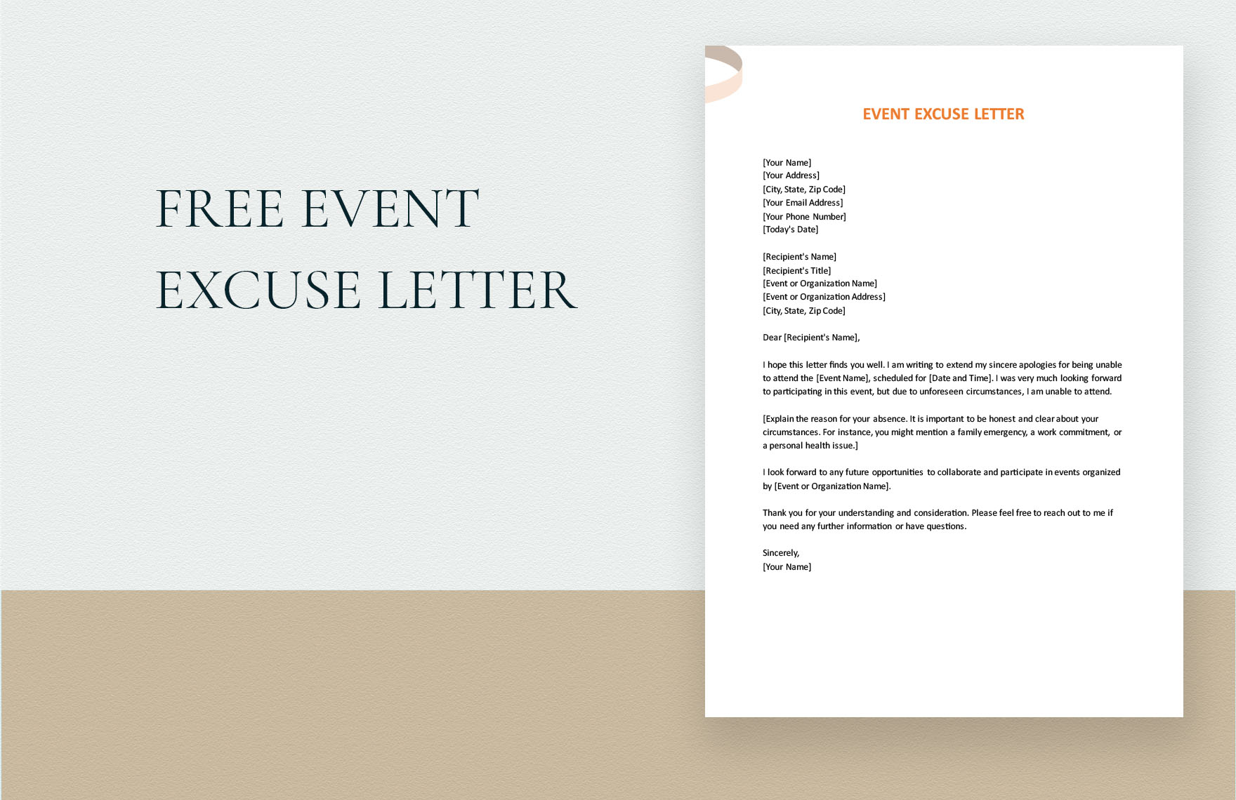 Event Excuse Letter
