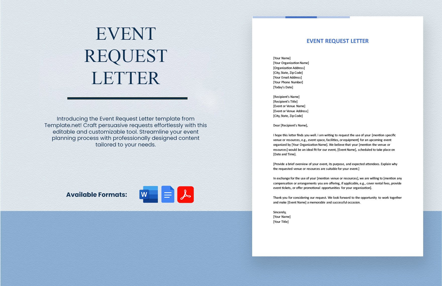 Event Request Letter in Word, Google Docs, PDF