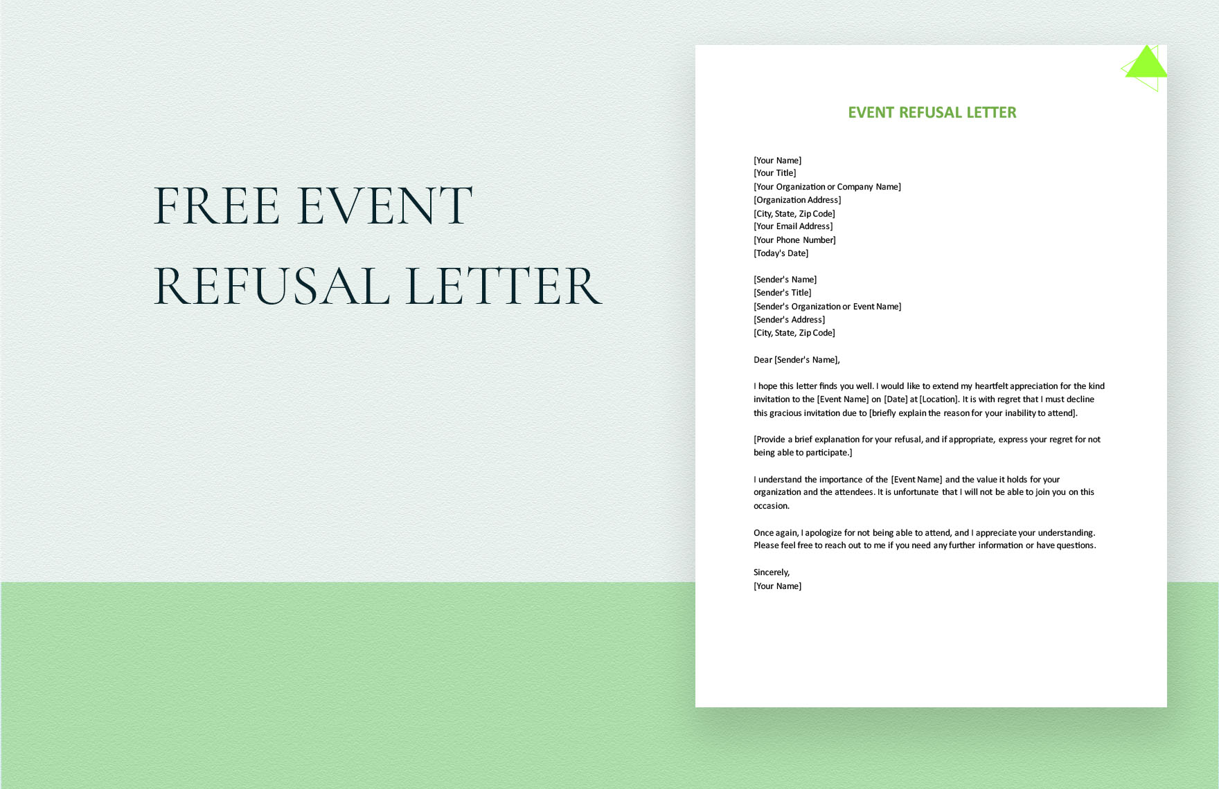 Event Refusal Letter