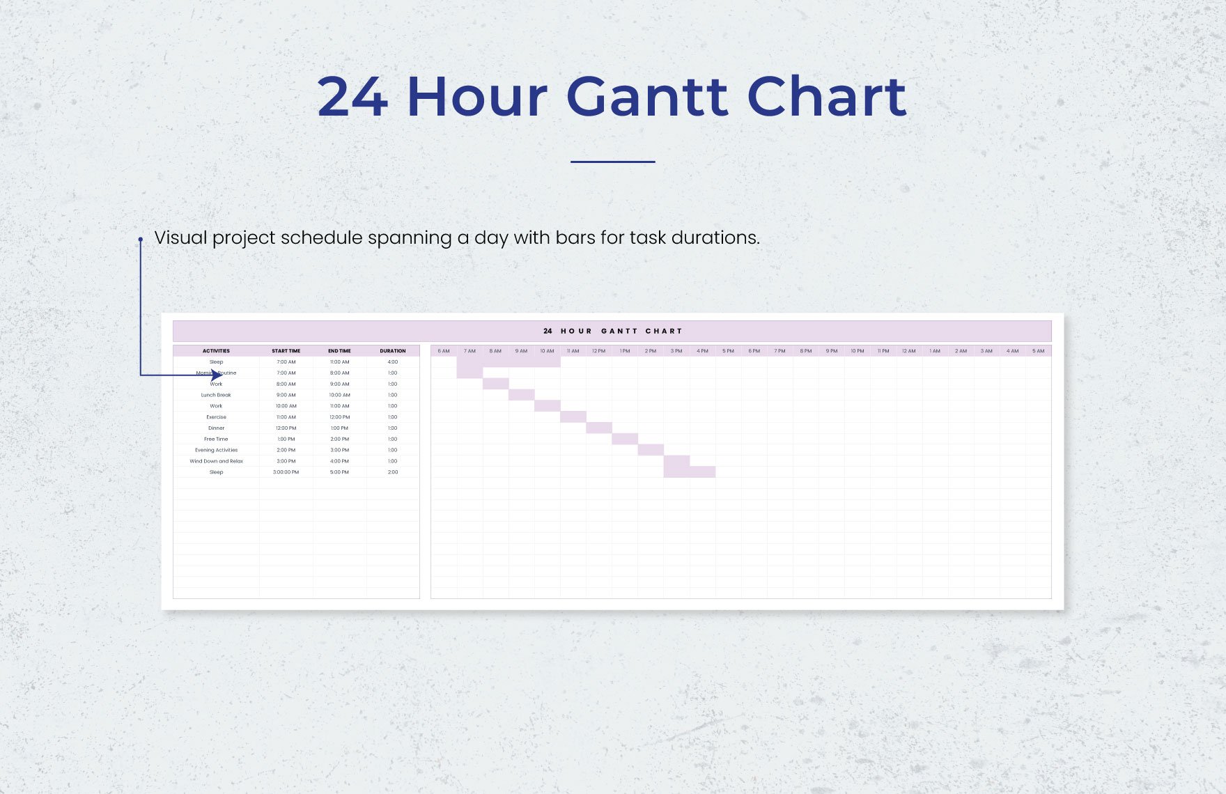 24 Hour Gantt Chart Template