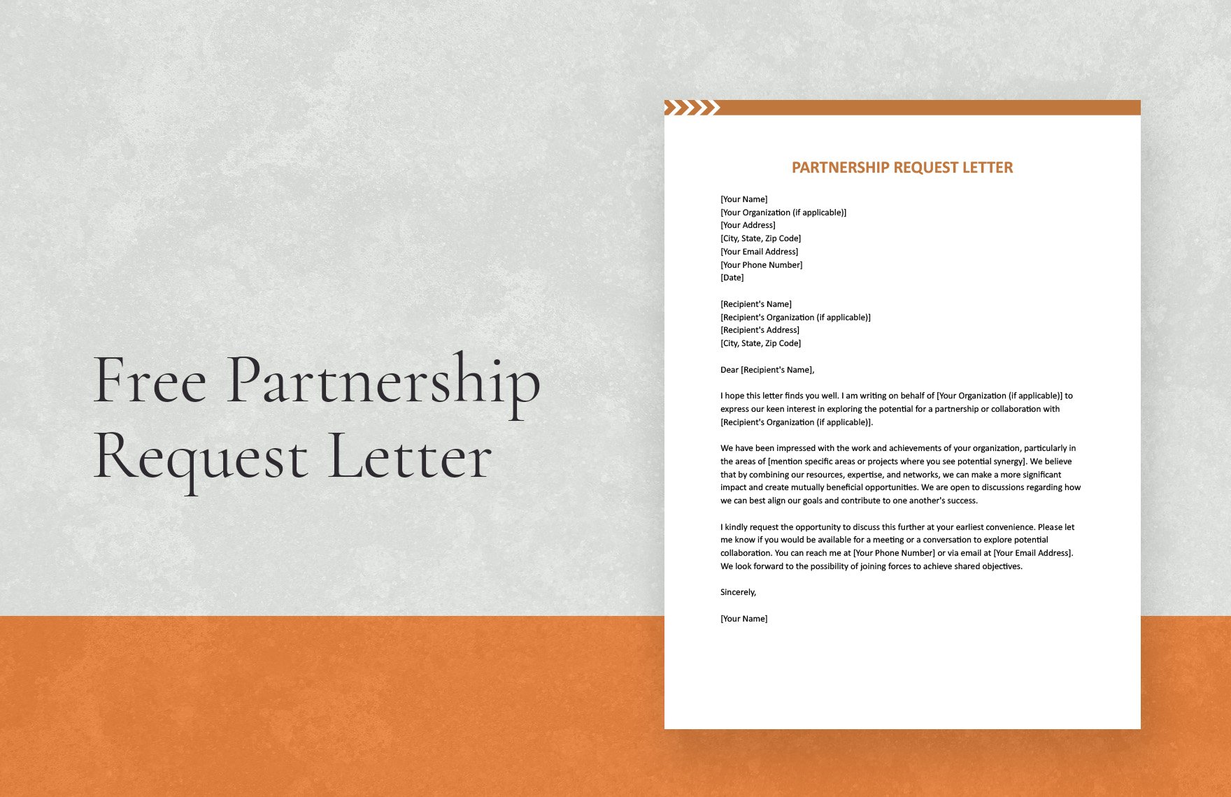 Free Partnership Request Letter
