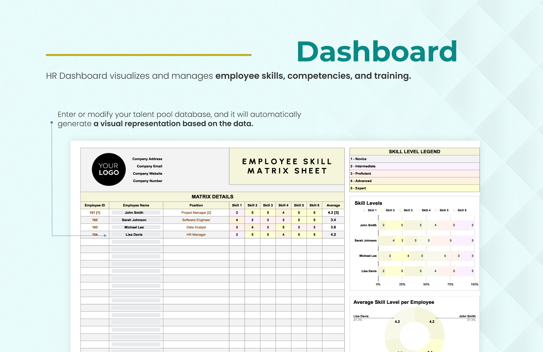 Employee Skill Matrix Sheet HR Template