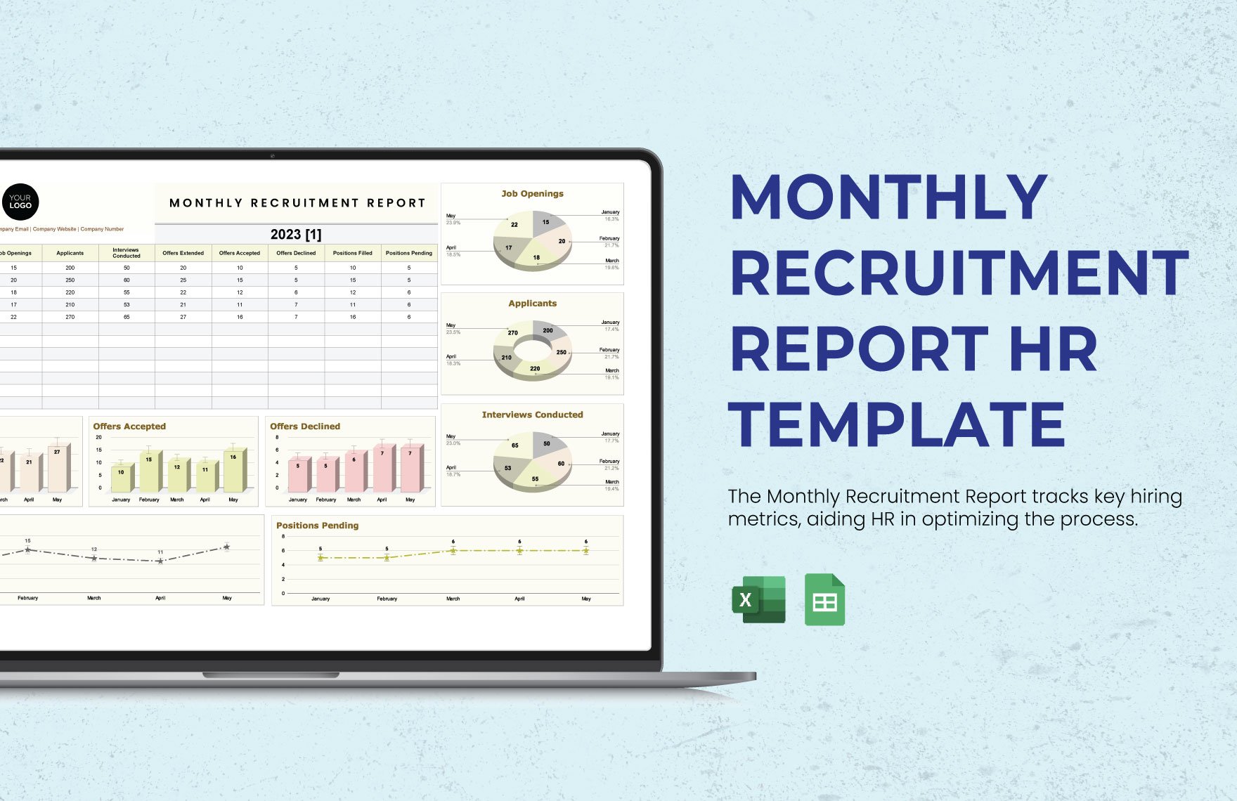 Monthly Recruitment Report HR Template
