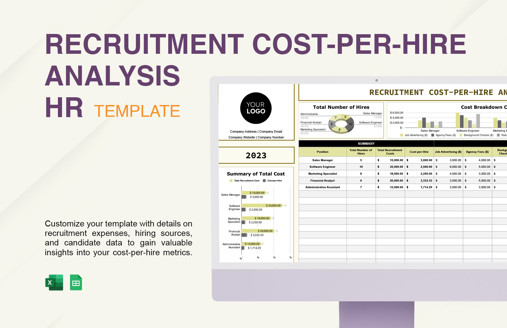 Monthly Recruitment Report HR Template In Google Sheets Excel