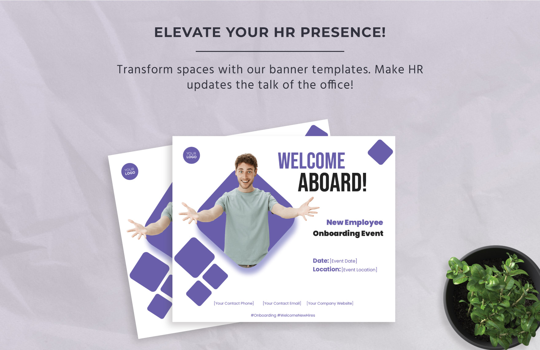 Onboarding Event Banner HR Template