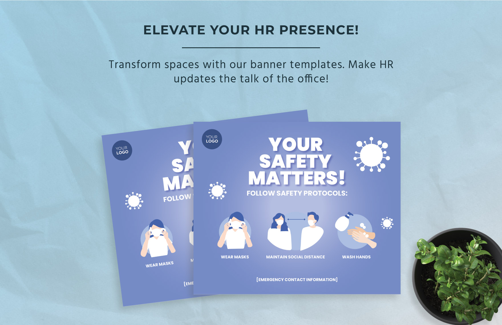 Safety Protocol Banner HR Template