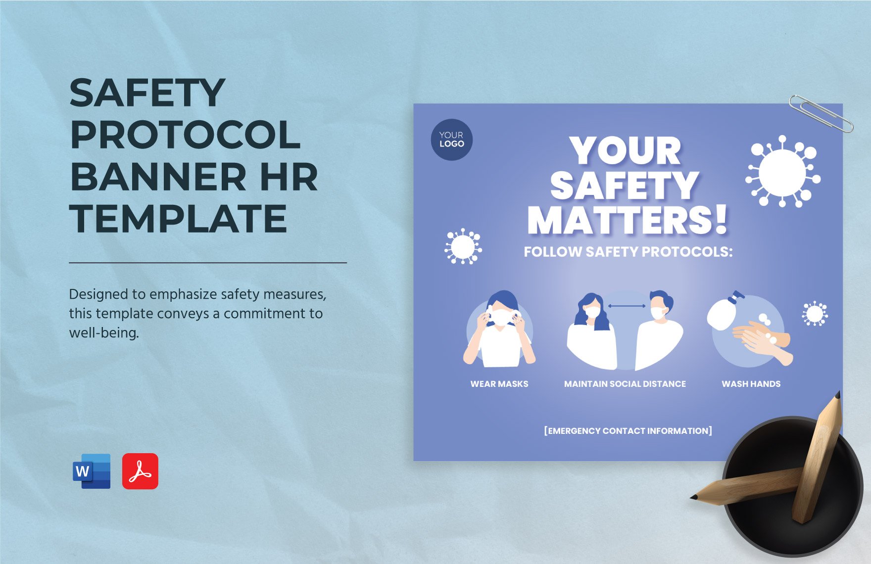 Safety Protocol Banner HR Template
