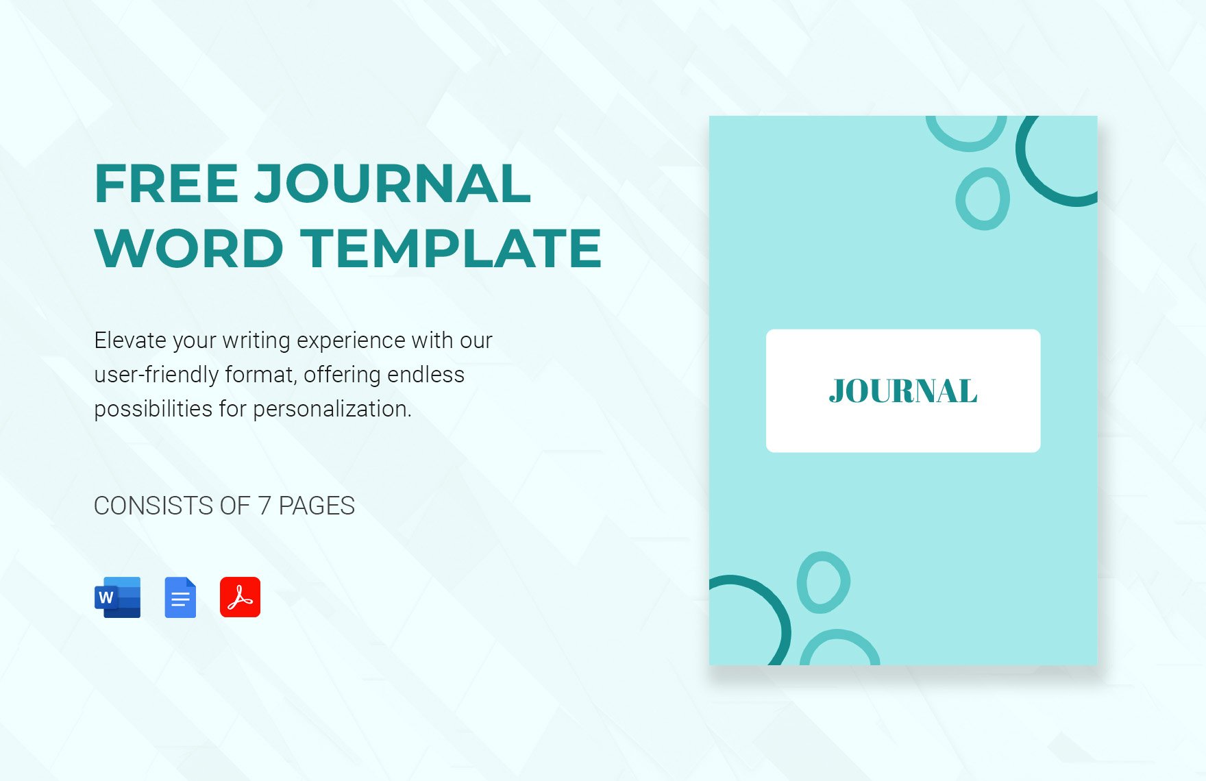 Free Journal Word Template in Word, Google Docs, PDF