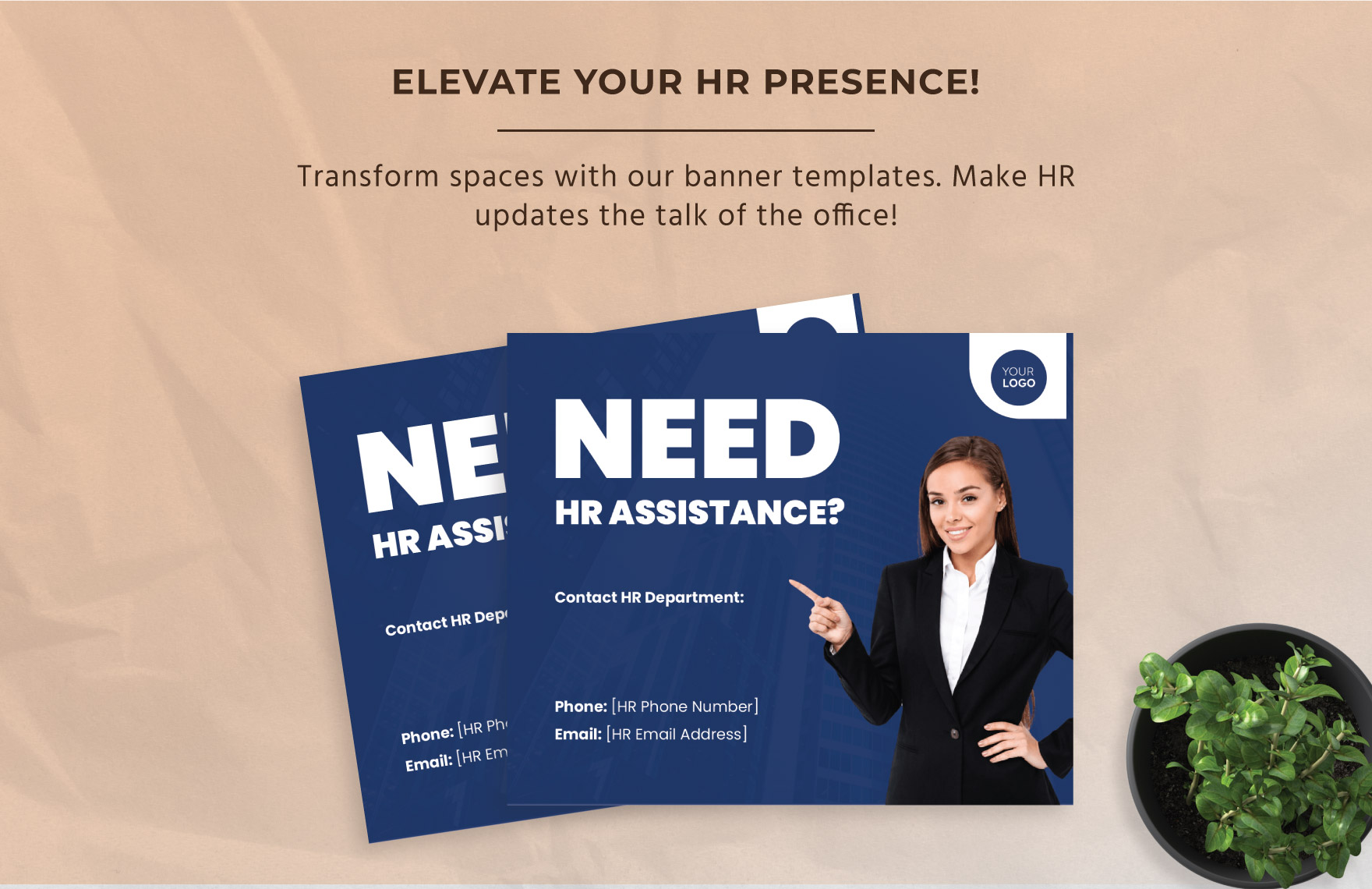 Department Contact Banner HR Template