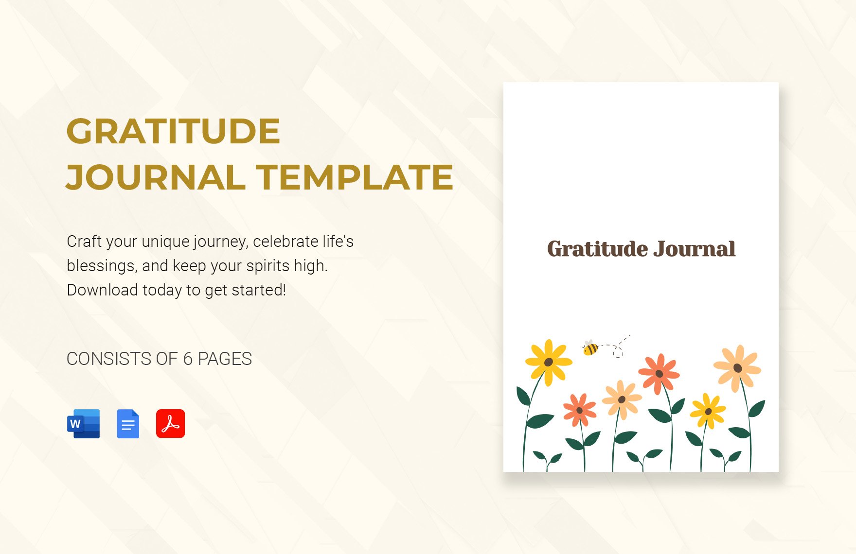 Free Gratitude Journal Template in Word, Google Docs, PDF, Apple Pages