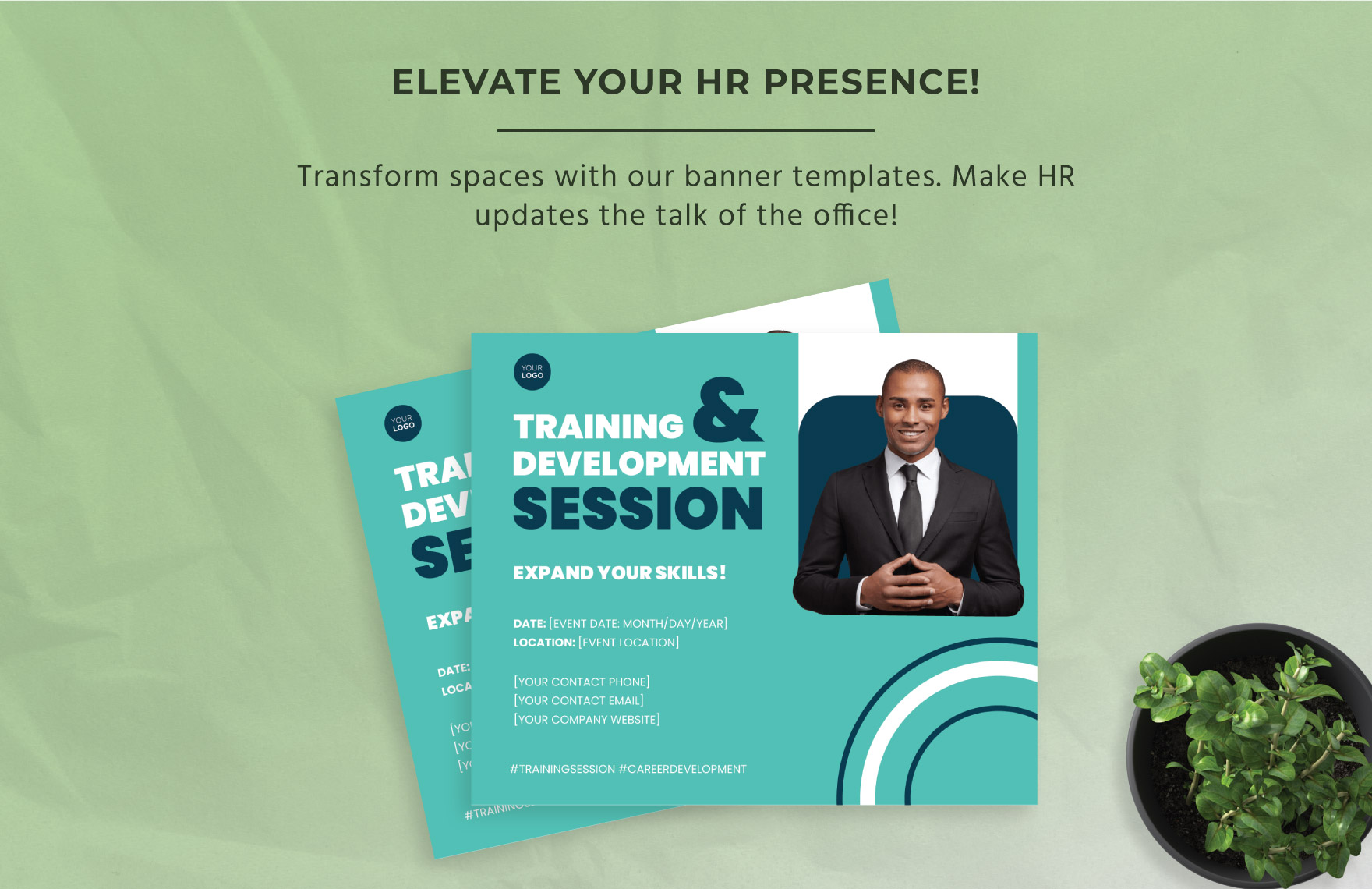 Training And Development Session Banner HR Template
