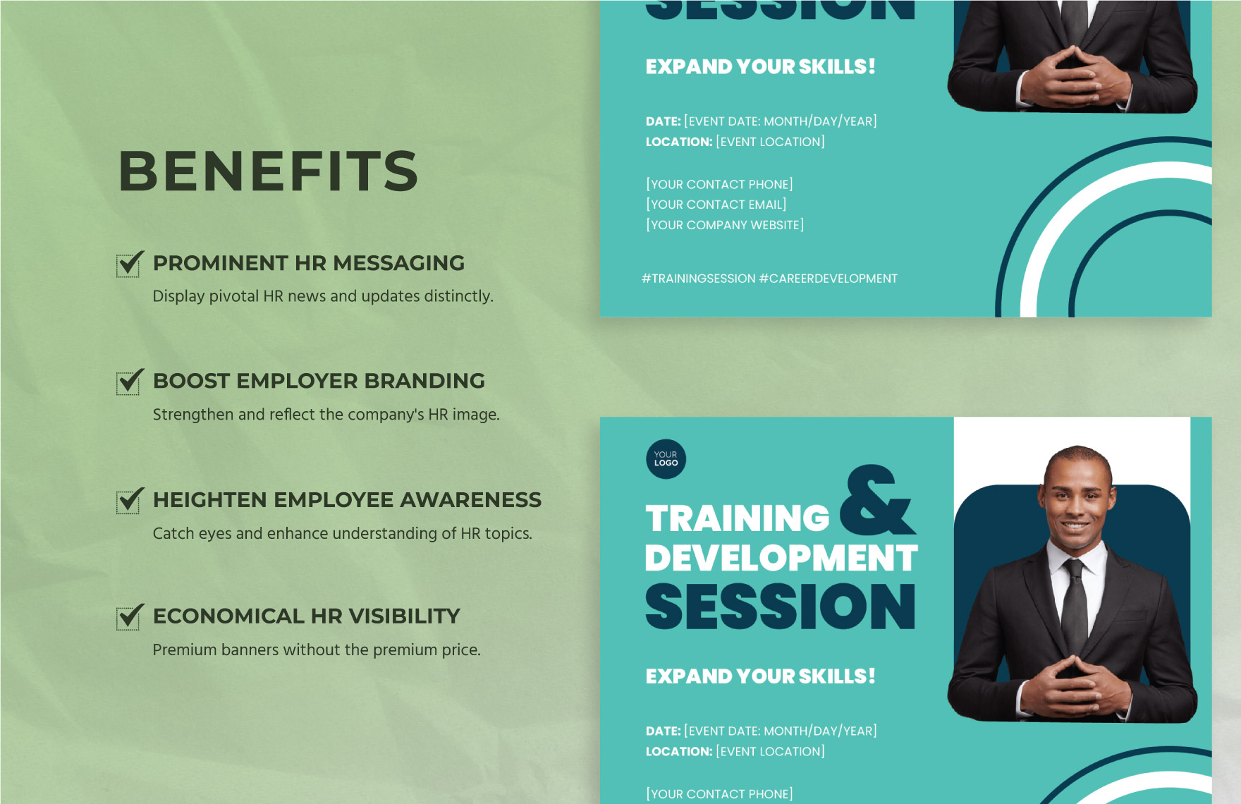 Training And Development Session Banner HR Template
