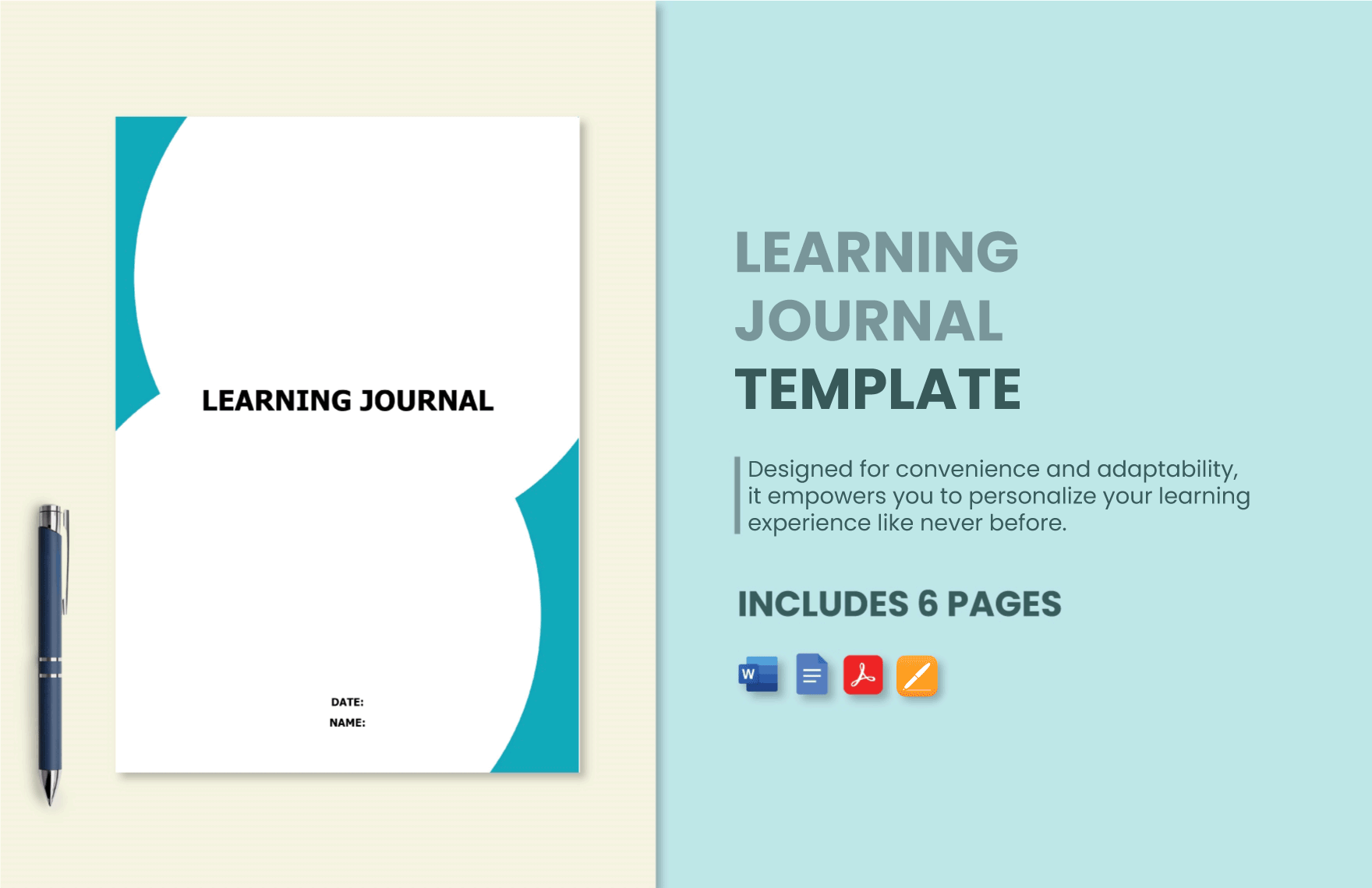 Free Learning Journal Template in Word, Google Docs, PDF, Apple Pages