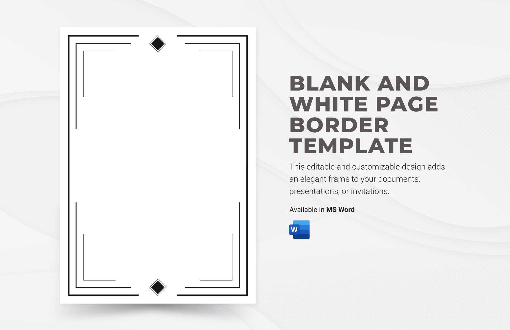 Black and White Page Border Template